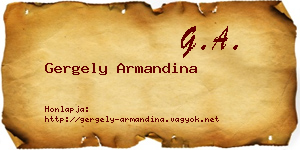Gergely Armandina névjegykártya